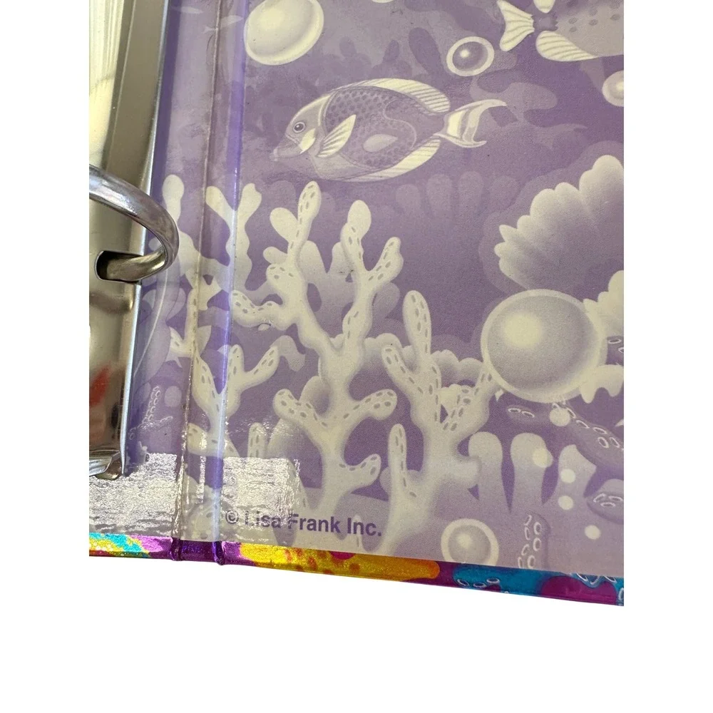 Y2K Lisa Frank Dancing Dolphin 3 Ring Binder Office School Supplies Preppy